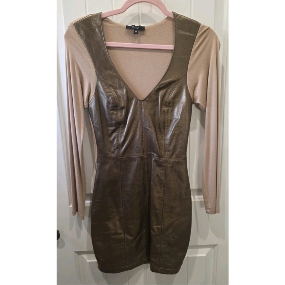 Sky Metallic Bronze Mini Dress